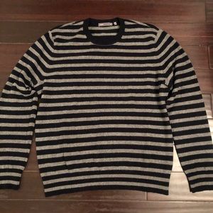 Men’s Vince Stripped cashmere long sleeve sweater